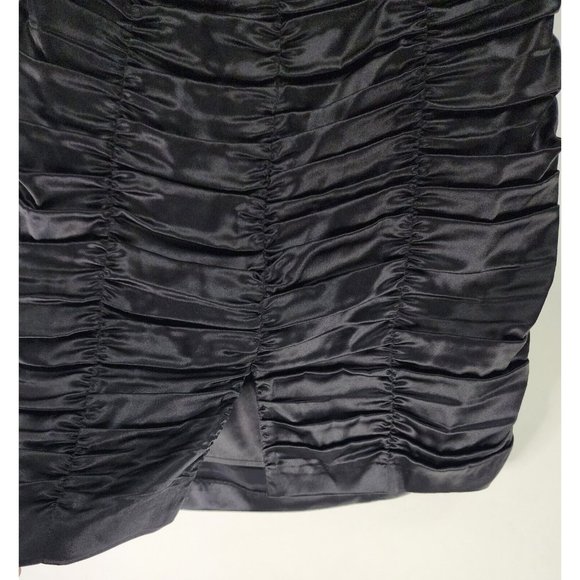 Express Dress Womens 4 Black Draped Strapless Silk Mini Dress - Picture 8 of 15